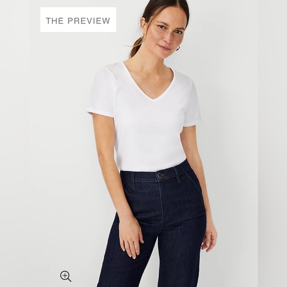 Ann Taylor Tops - SOLD NWT Ann Taylor White Cotton Tee - Size small